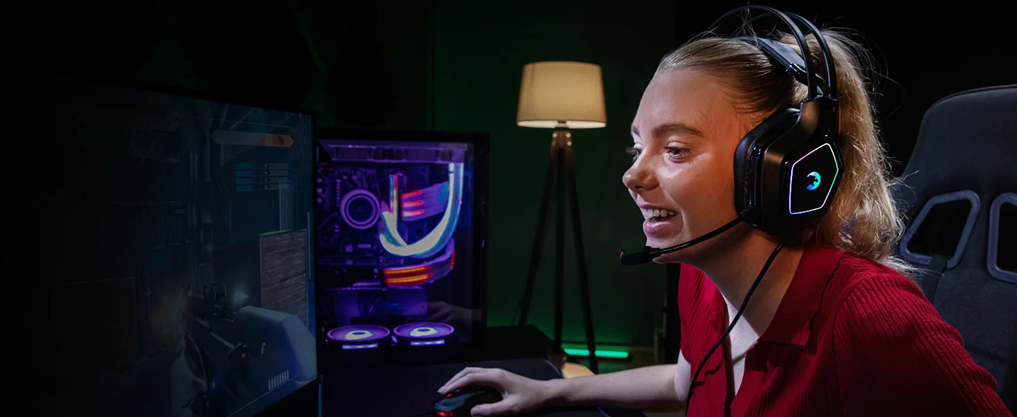 GamePower Mihawk Siyah 7.1 Surround RGB Gaming Kulaklık