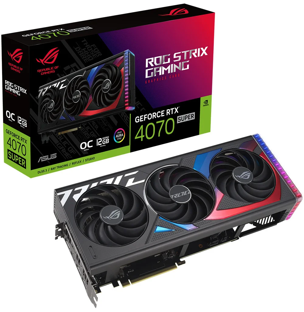 ASUS ROG Strix RTX 4070 SUPER ROG-STRIX-RTX4070S-O12G-GAMING 192Bit DLSS 3 Gaming Ekran Kartı