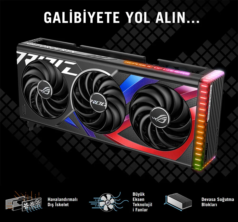 ASUS ROG Strix RTX 4070 SUPER ROG-STRIX-RTX4070S-O12G-GAMING 192Bit DLSS 3 Gaming Ekran Kartı