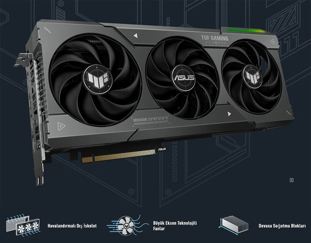 ASUS TUF Gaming Radeon RX 7600 XT OC TUF-RX7600XT-O16G-GAMING 16GB Gaming Ekran Kartı