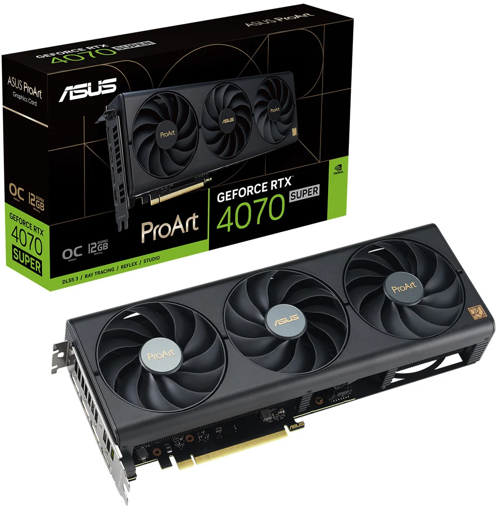 ASUS ProArt GeForce RTX 4070 SUPER OC 12GB GDDR6X 192Bit DX12 DLSS 3 Gaming Ekran Kartı