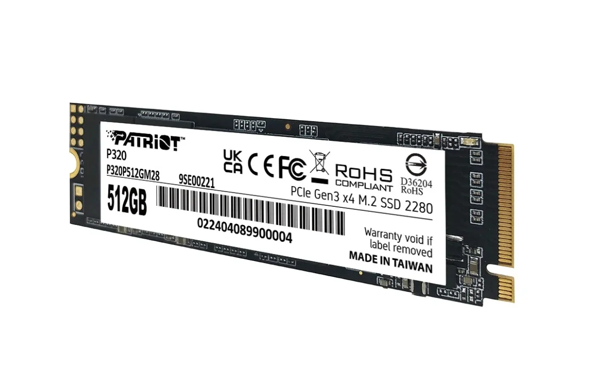 Patriot P320 2TB 3000/2200MB/s NVMe M.2 SSD Disk 