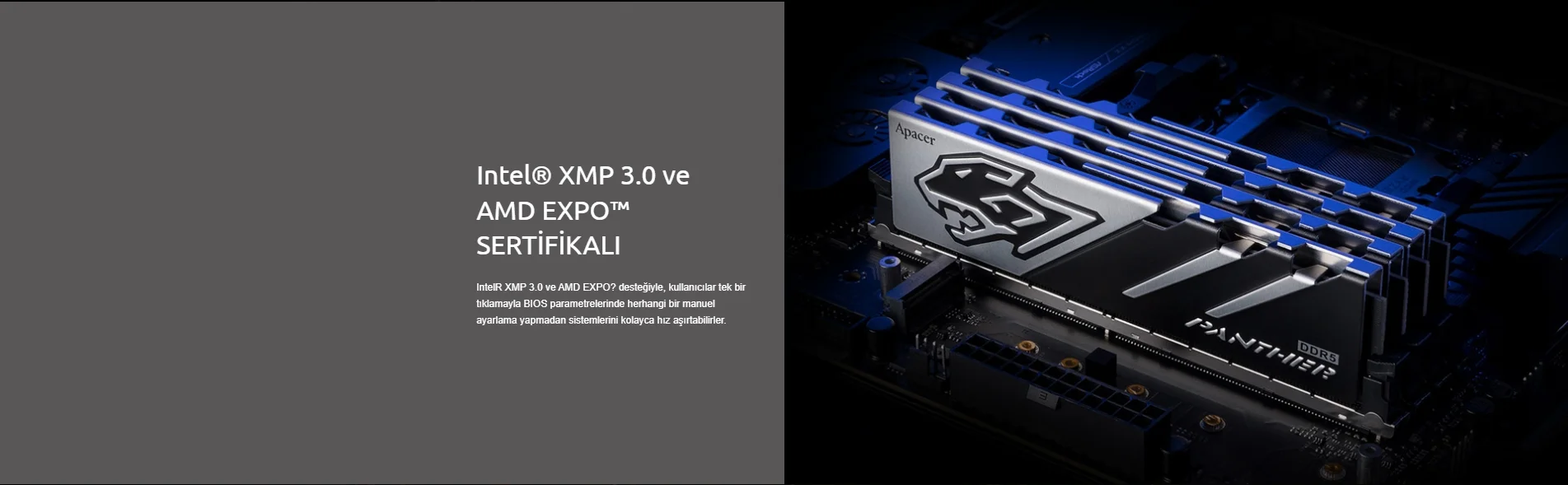 Apacer Panther 32GB (1x32GB) AH5U32G52C5227BAA-1 5200MHz DDR5 Gaming Ram