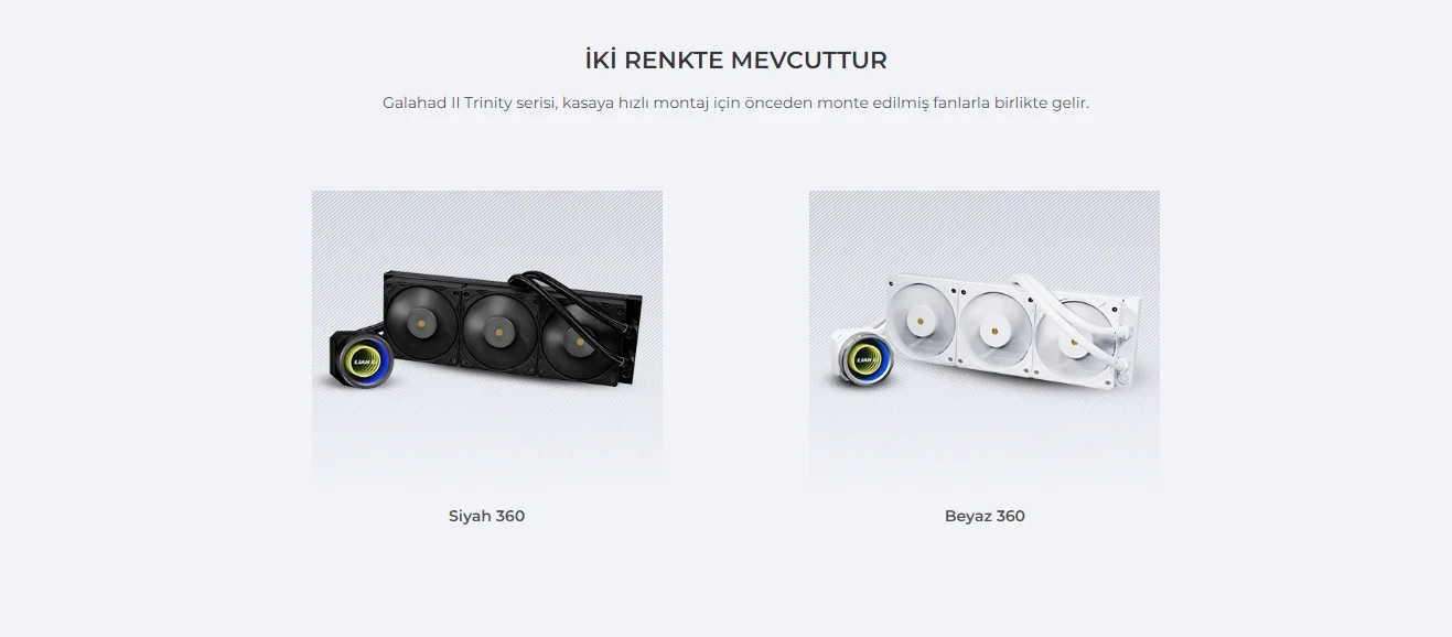 Lian Li Galahad II Trinity Performance 360mm Beyaz İşlemci Sıvı Soğutucu