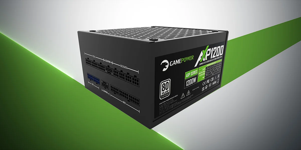 GamePower AXP-1200 14CM 80+ Platinum ATX3.0 PCI-E5.0 1200W Power Supply - 5 Yıl Garantili