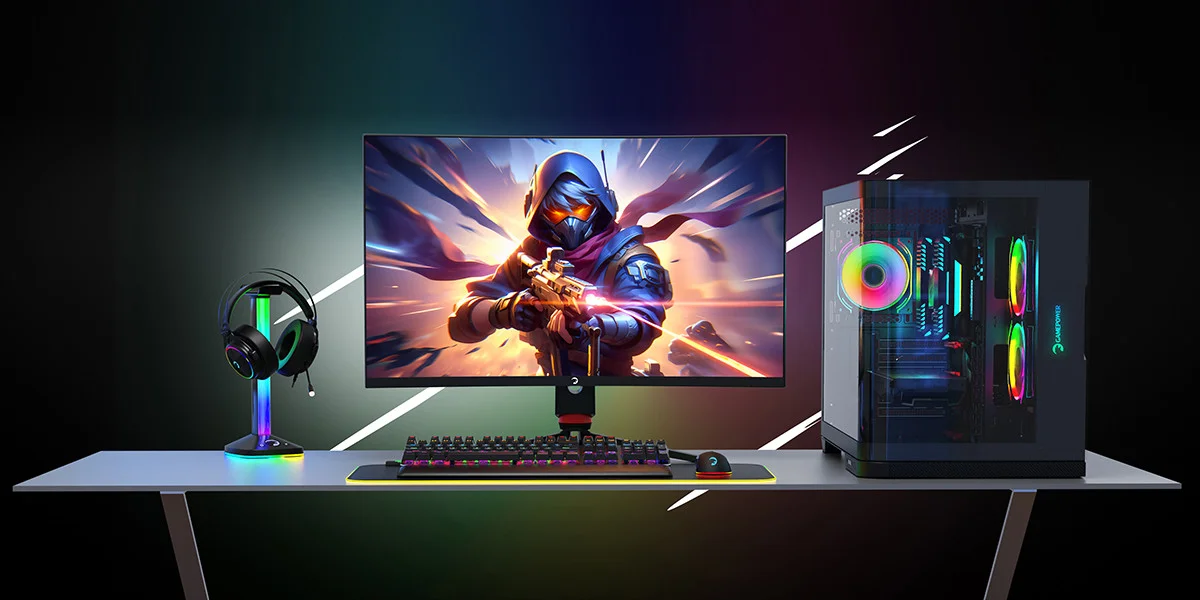 GamePower 32'' Vision V30 Curved 1000R RGB 240Hz 1ms 2K (QHD) , Kvm, Speaker, Type C Gaming Monitör (Sıfır Ölü Piksel Garantili)