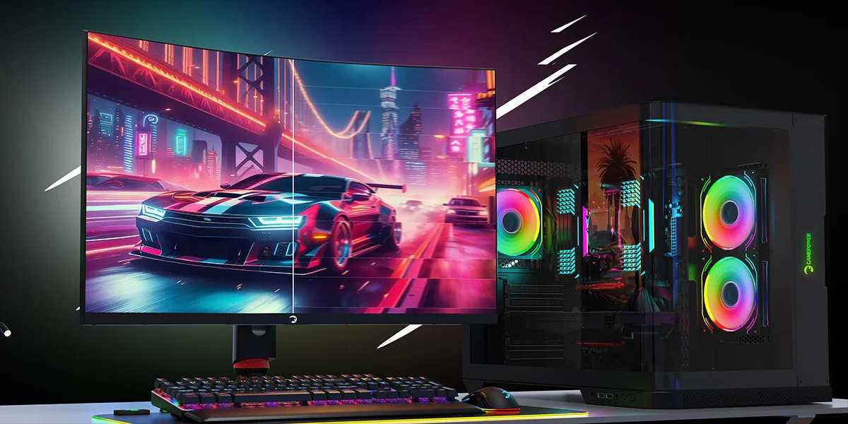 GamePower 32'' Vision V30 Curved 1000R RGB 240Hz 1ms 2K (QHD) , Kvm, Speaker, Type C Gaming Monitör (Sıfır Ölü Piksel Garantili)