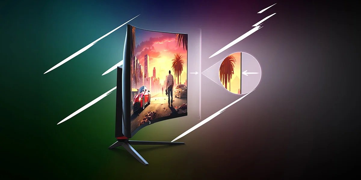 GamePower 32'' Vision V30 Curved 1000R RGB 240Hz 1ms 2K (QHD) , Kvm, Speaker, Type C Gaming Monitör (Sıfır Ölü Piksel Garantili)