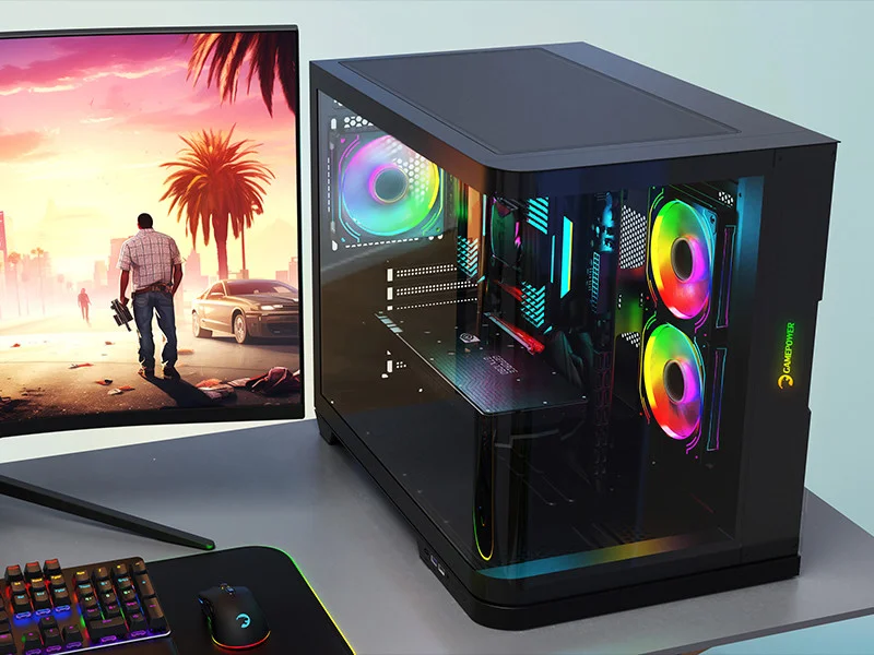 GamePower Warcry Vertex ARGB Kavisli Temper Cam Type-c Atx Gaming Kasa