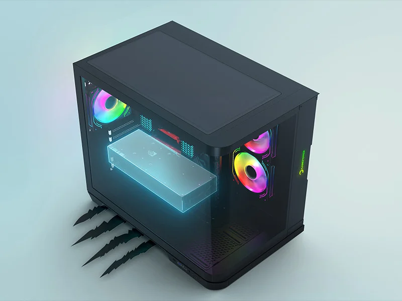 GamePower Warcry Vertex ARGB Kavisli Temper Cam Type-c Atx Gaming Kasa