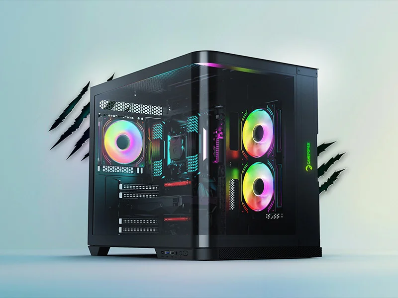 GamePower Warcry Vertex ARGB Kavisli Temper Cam Type-c Atx Gaming Kasa
