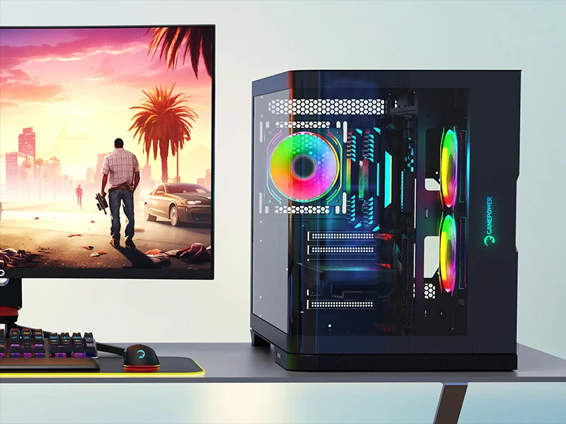 GamePower Warcry Vertex ARGB Kavisli Temper Cam Type-c Atx Gaming Kasa