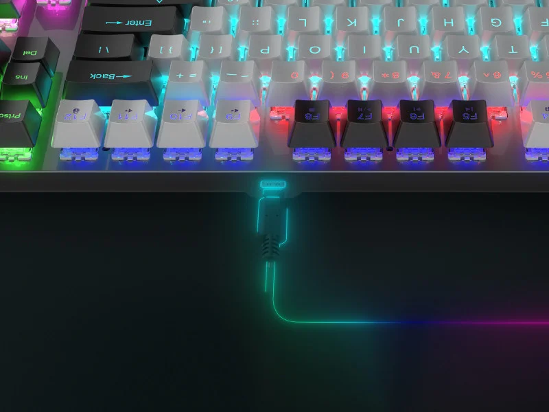 GamePower Eva 3 60M Mekanik Red Switch Türkçe Q 88 Tuş USB Gaming Klavye - 3 Yıl Garantili