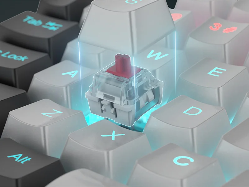 GamePower Eva 3 60M Mekanik Red Switch Türkçe Q 88 Tuş USB Gaming Klavye - 3 Yıl Garantili