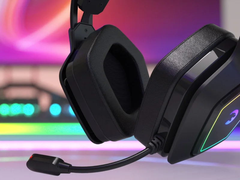 GamePower Mihawk Pro Siyah 7.1 Surround Hi-Fi RGB Titreşimli Gaming Kulaklık (Memory Foam)