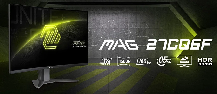 MSI MAG 27CQ6F 27&#039;&#039; 180Hz 0,5ms WQHD Rapid VA Curved Gaming Monitör