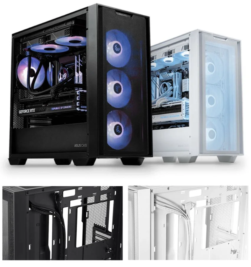 ASUS A21 Plus ARGB Temperli Cam USB 3.2 mATX Mesh Siyah Mid Tower Gaming Kasa