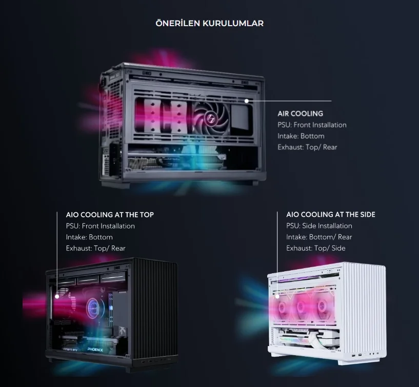 Lian Li Dan Case A3 Siyah M-ATX Mini-Tower Kasa