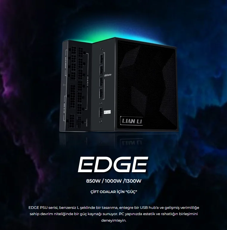 Lian Li Edge 1000 Siyah 1000W 80+ Platinum ATX Power Supply