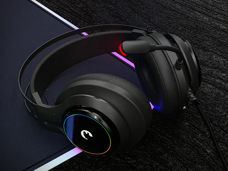 GamePower Kugon Siyah 7.1 Surround Rainbow Gaming Kulaklık