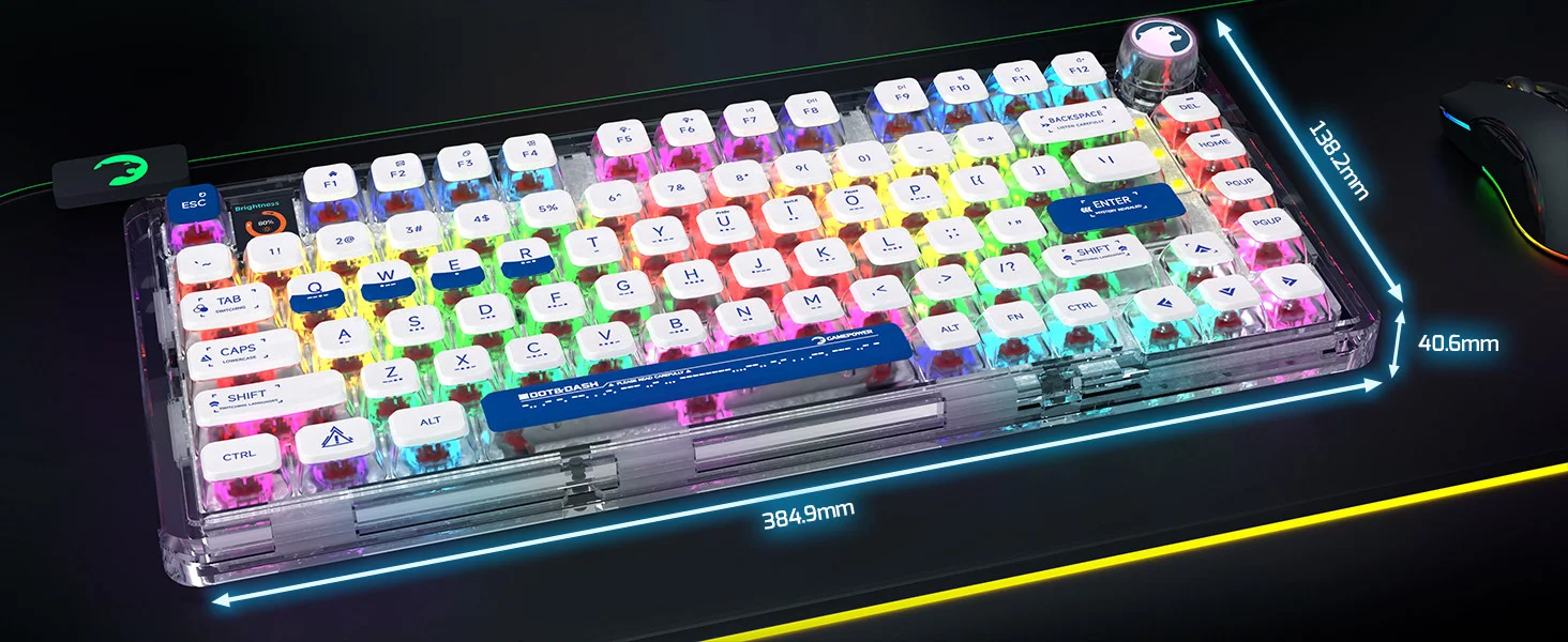 GamePower Gasket Pro X RGB Wireless/Bluetooth/Kablolu Mekanik Hot-Swap Yağlı Switch Gasket Gaming Klavye