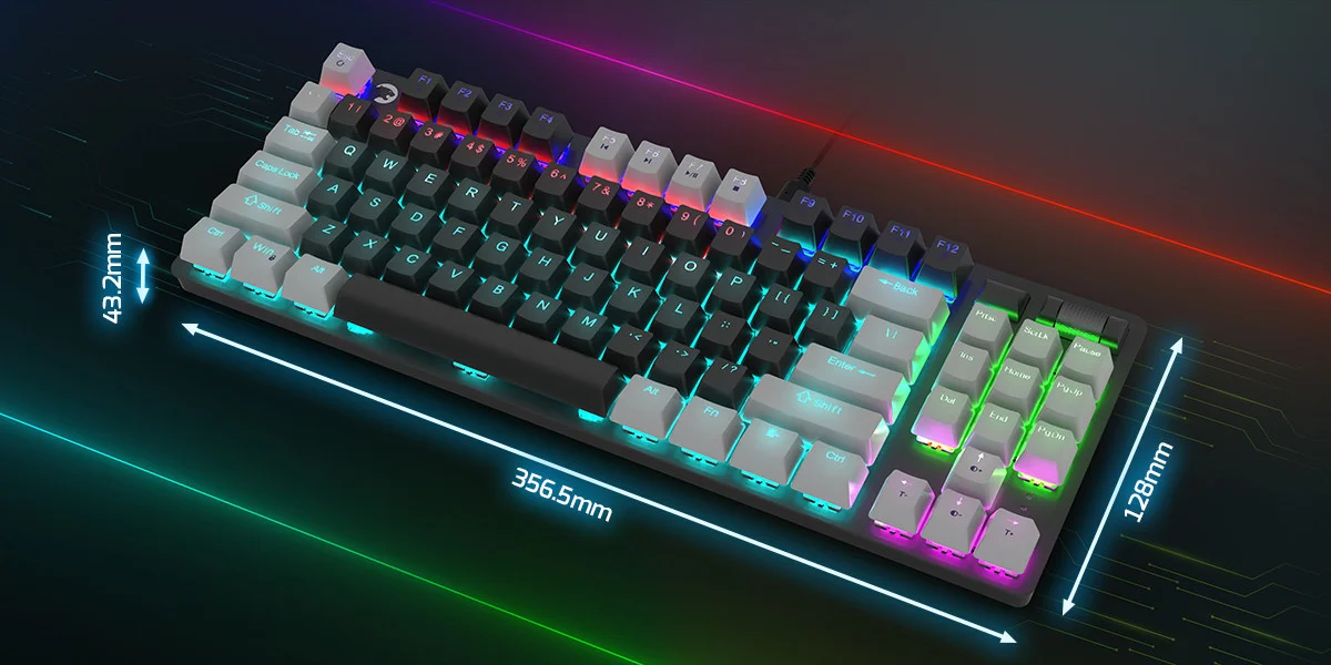 GamePower Eva 5 60M Mekanik Blue Switch Türkçe Q 88 Tuş USB Gaming Klavye - 3 Yıl Garantili