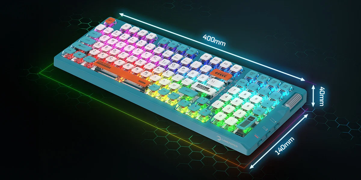 GamePower Sense RGB Wireless/Bluetooth/Kablolu Mekanik Red Switch Gaming Klavye
