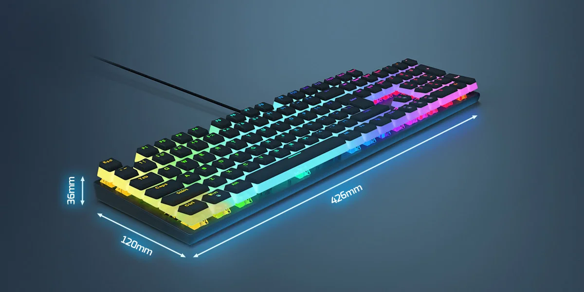 GamePower Suki Mekanik Mavi Switch Puding Keycaps Türkçe Q 104 Tuş USB Gaming Klavye
