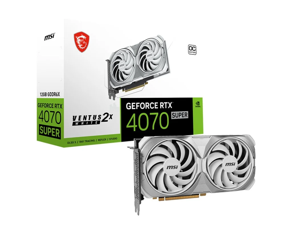 GeForce RTX 4070 SUPER 12G VENTUS 2X WHITE OC Gaming Ekran Kartı