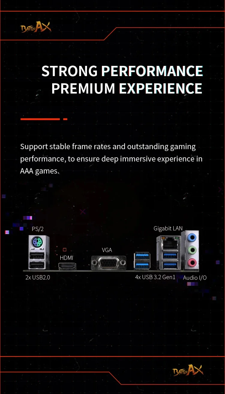 COLORFUL BATTLE-AX A520M-K M.2 V14 DDR4 3200MHz mATX AM4 Gaming (Oyuncu) Anakart