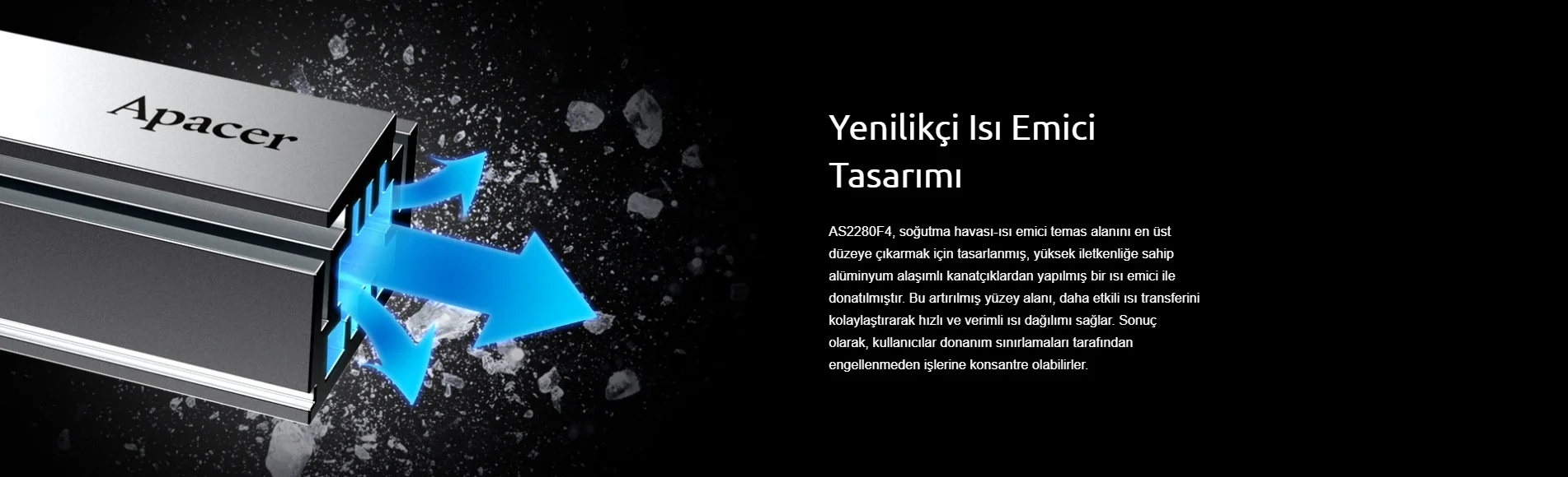 Apacer AP1TBAS2280F4-1 1TB M.2 PCIe Gen5 x4 SSD