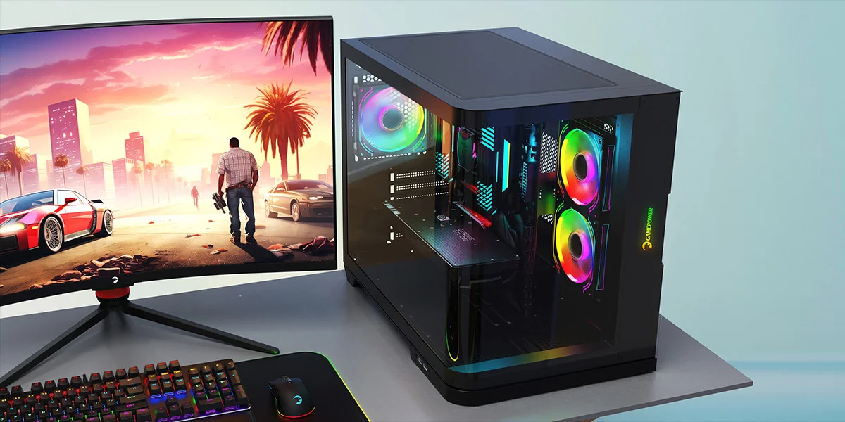 GamePower Warcry Vertex ARGB Kavisli Temper Cam Type-c Atx Gaming Kasa