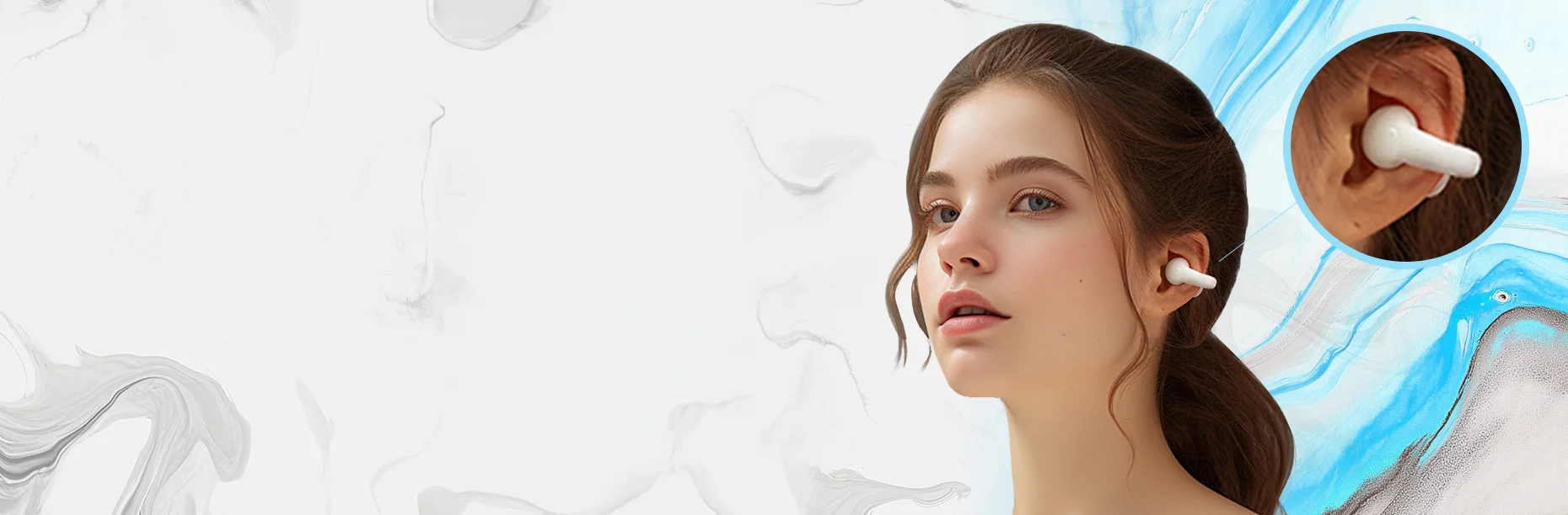 TopG Vox Q4 Ear Clip Bej Kulak İçi Bluetooth Kulaklık