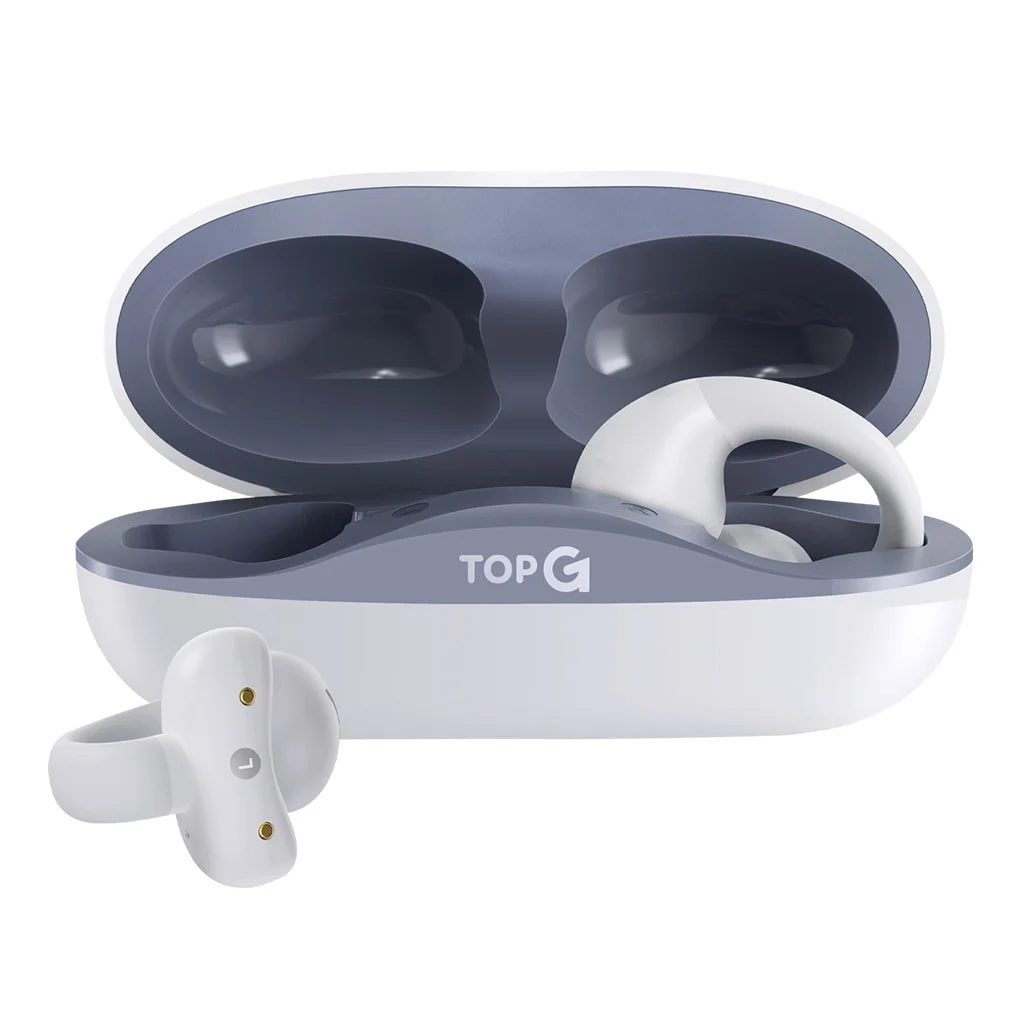TopG Vox Q4 Ear Clip Bej Kulak İçi Bluetooth Kulaklık
