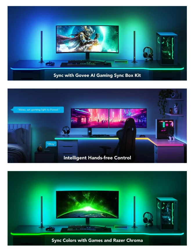 Govee Neon Oyun Masası Çevresi Şerit Işık - H61C3