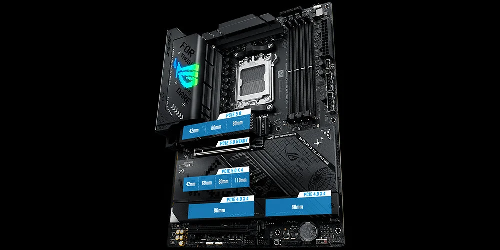 ASUS ROG STRIX X870-F GAMING WIFI AMD X870 Soket AM5 DDR5 8000+(OC)MHz ATX Gaming Anakart