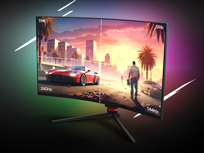 GamePower 32'' Vision V30 Curved 1000R RGB 240Hz 1ms 2K (QHD) , Kvm, Speaker, Type C Gaming Monitör (Sıfır Ölü Piksel Garantili)
