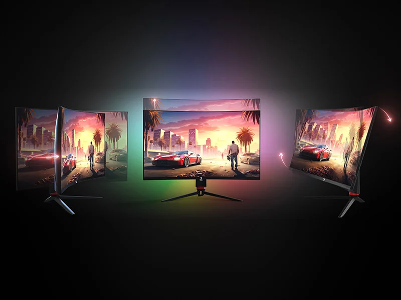 GamePower 32'' Vision V30 Curved 1000R RGB 240Hz 1ms 2K (QHD) , Kvm, Speaker, Type C Gaming Monitör (Sıfır Ölü Piksel Garantili)