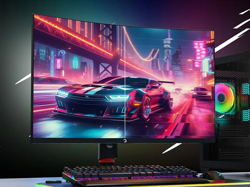 GamePower 32'' Vision V30 Curved 1000R RGB 240Hz 1ms 2K (QHD) , Kvm, Speaker, Type C Gaming Monitör (Sıfır Ölü Piksel Garantili)