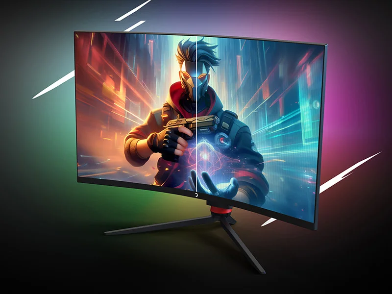 GamePower 32'' Vision V30 Curved 1000R RGB 240Hz 1ms 2K (QHD) , Kvm, Speaker, Type C Gaming Monitör (Sıfır Ölü Piksel Garantili)