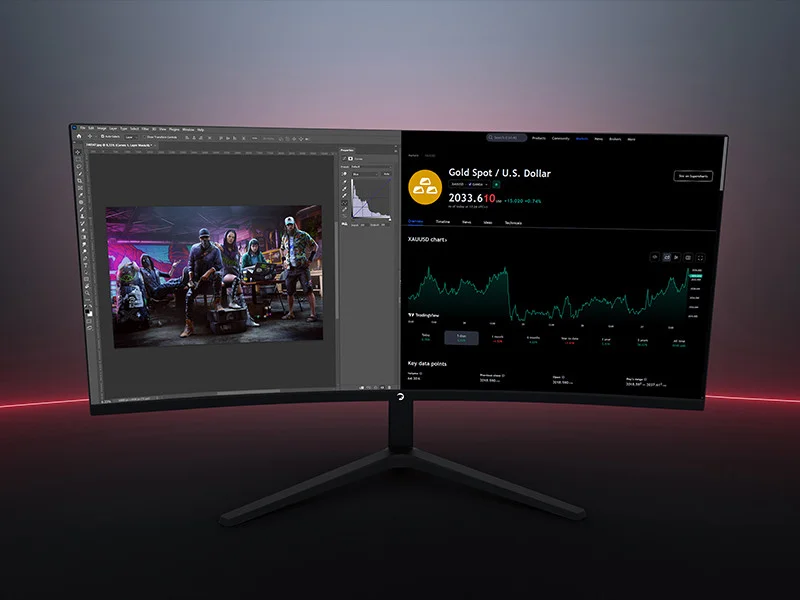 GamePower WQ34 34″ 1ms 180Hz Curved 2K UWQHD 3440*1440 Pivot 21:9 Gaming Monitör (Sıfır Ölü Piksel Garantili)