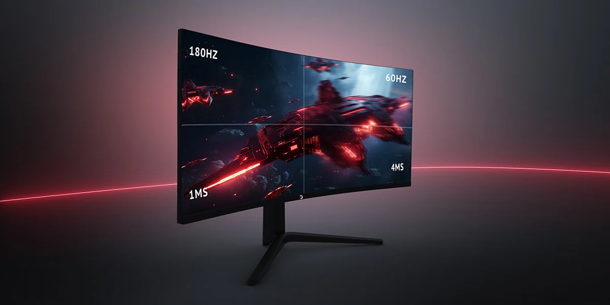 GamePower WQ34 34″ 1ms 180Hz Curved 2K UWQHD 3440*1440 Pivot 21:9 Gaming Monitör (Sıfır Ölü Piksel Garantili)