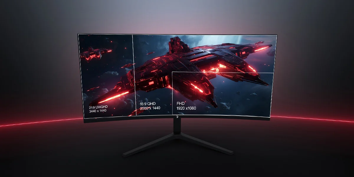GamePower WQ34 34″ 1ms 180Hz Curved 2K UWQHD 3440*1440 Pivot 21:9 Gaming Monitör (Sıfır Ölü Piksel Garantili)