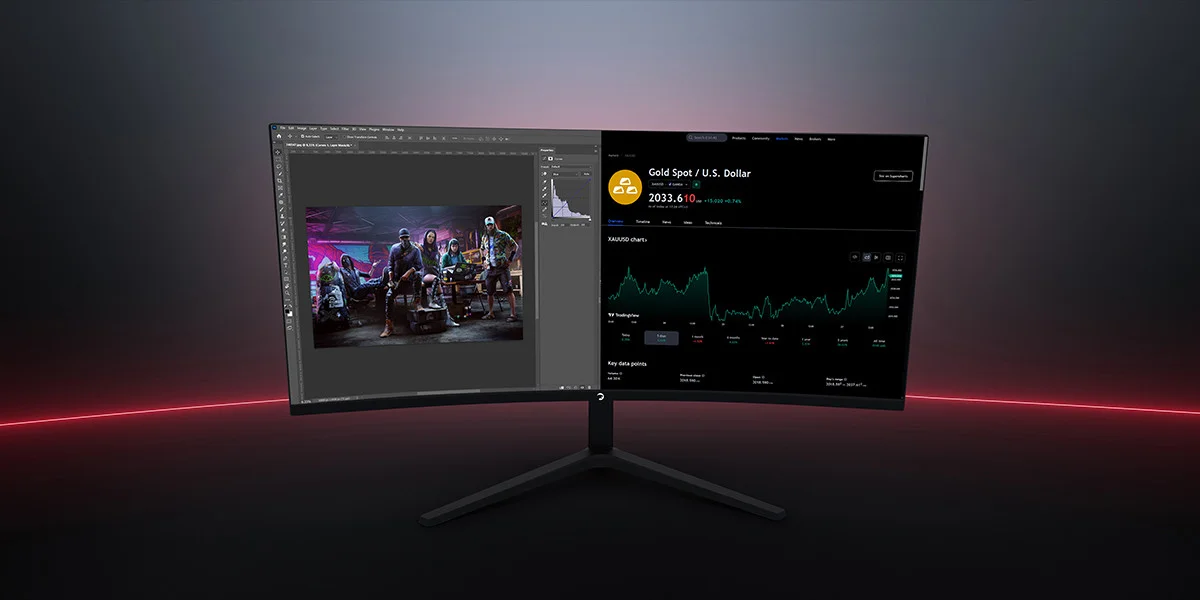 GamePower WQ34 34″ 1ms 180Hz Curved 2K UWQHD 3440*1440 Pivot 21:9 Gaming Monitör (Sıfır Ölü Piksel Garantili)