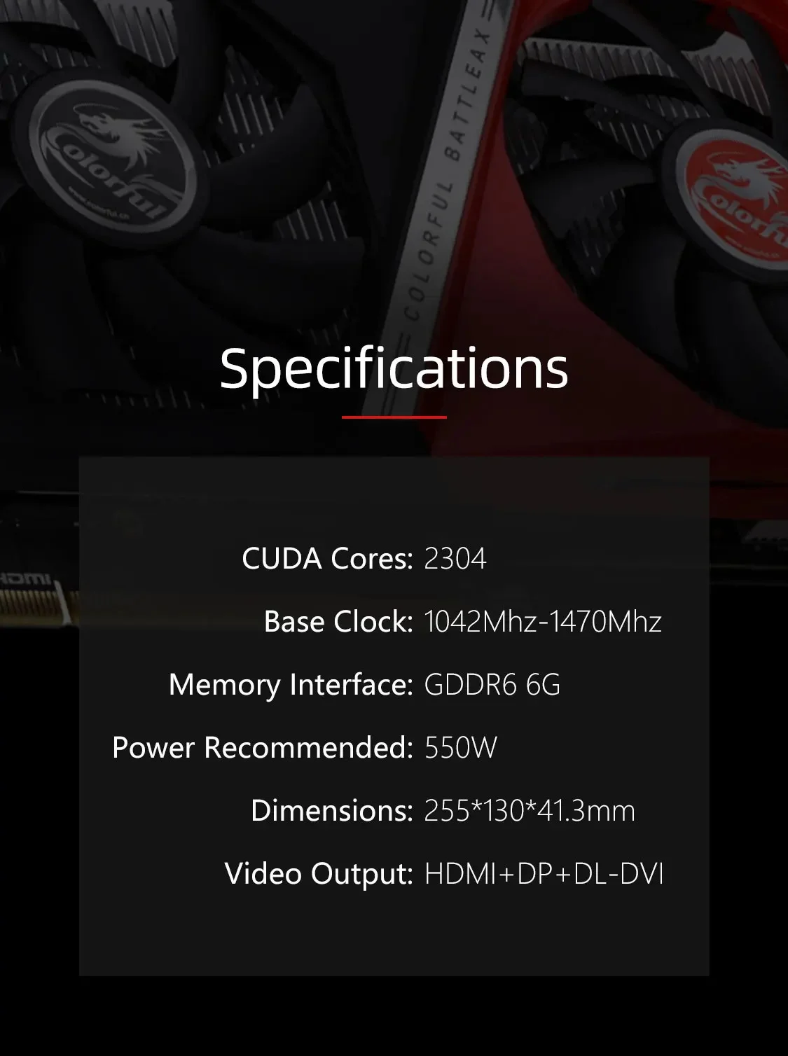 COLORFUL RTX 3050 NB DUO 6GB-V Ekran Kartı