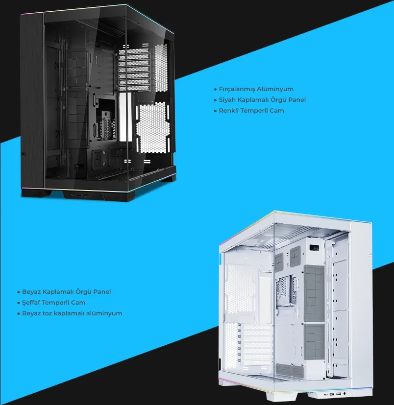 Lian Li O11 Dynamic Evo RGB Beyaz Mid-Tower E-ATX Oyuncu (Gaming) Kasa (G99.O11DERGBW.00)