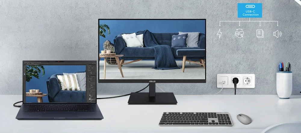 ASUS VA27ECPSN 27″ 5ms 75Hz IPS FreeSync Monitör