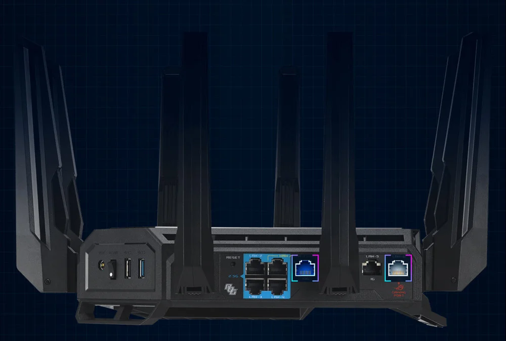 ASUS ROG Rapture GT-BE98 Dört Bantlı Wifi 7 Gaming Router