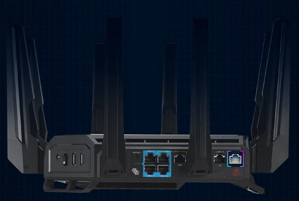 ASUS ROG Rapture GT-BE98 Dört Bantlı Wifi 7 Gaming Router