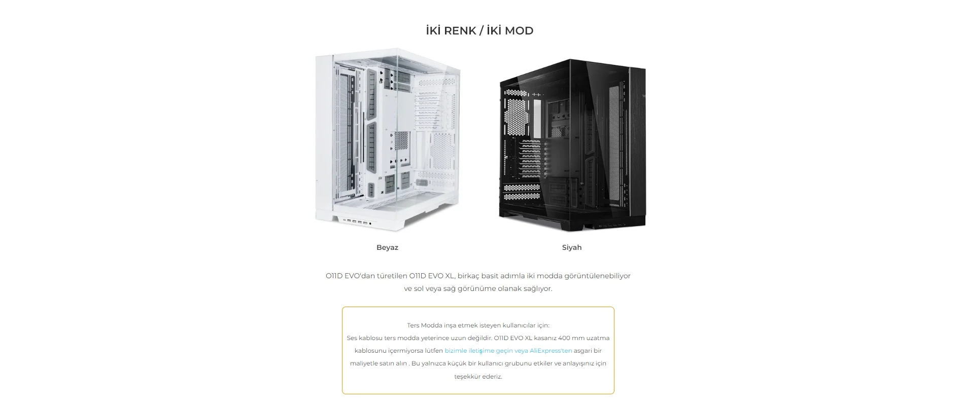 Lian Li O11 Dynamic Evo XL Beyaz Full-Tower E-ATX Gaming (Oyuncu) Kasa